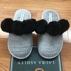 Women’s Laura Ashley chenille Pom Pom Slipper